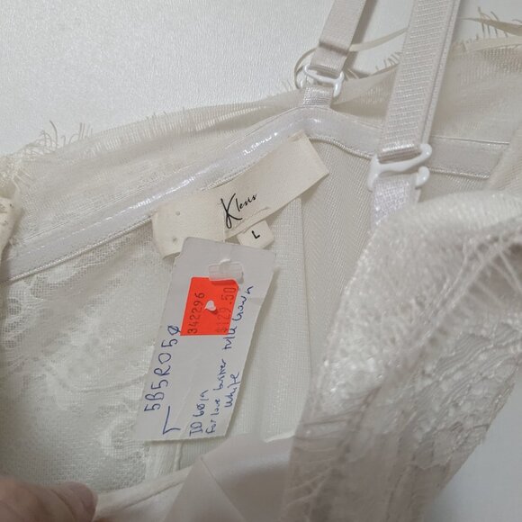 Klesis Miley Mini Lace Dress with Ruffle Overskirt White Size Large - Picture 6 of 8